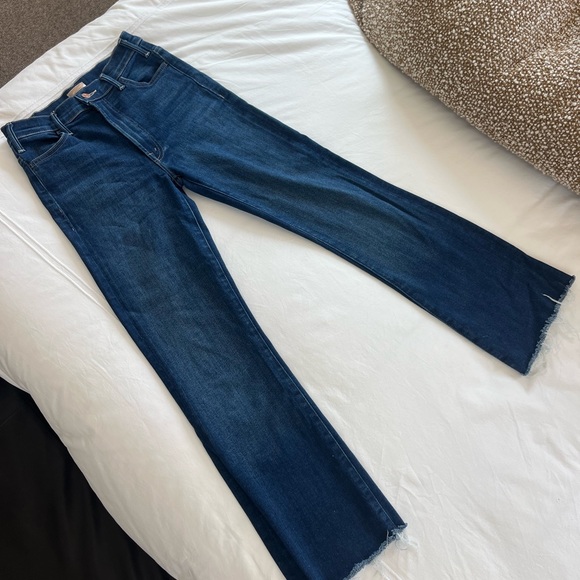 MOTHER
The Hustler High Rise Frayed Flare Leg Ankle Jeans in Home Movie - Picture 2 of 5